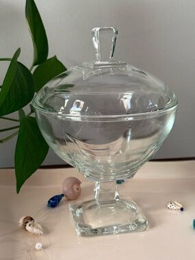 Vintage Colony Glass Covered Candy Dish